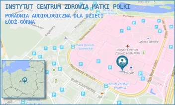 PORADNIA AUDIOLOGICZNA DLA DZIECI - INSTYTUT CENTRUM ZDROWIA MATKI POLKI - UL. RZGOWSKA 281/289, ŁÓDŹ-GÓRNA