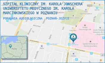 PORADNIA AUDIOLOGICZNA - SZPITAL KLINICZNY IM. KAROLA JONSCHERA UNIWERSYTETU MEDYCZNEGO IM. KAROLA MARCINKOWSKIEGO W POZNANIU - SZPITALNA 27/33, POZNAŃ-JEŻYCE